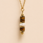 Talisman Sienna – Œil de tigre & nacre