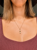 Collier pendentif Soléa - nacre & hématite