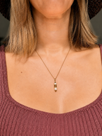 Collier pendentif Soléa - nacre & hématite