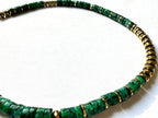 Collier CALYPSA – Turquoise africaine & hématite dorée