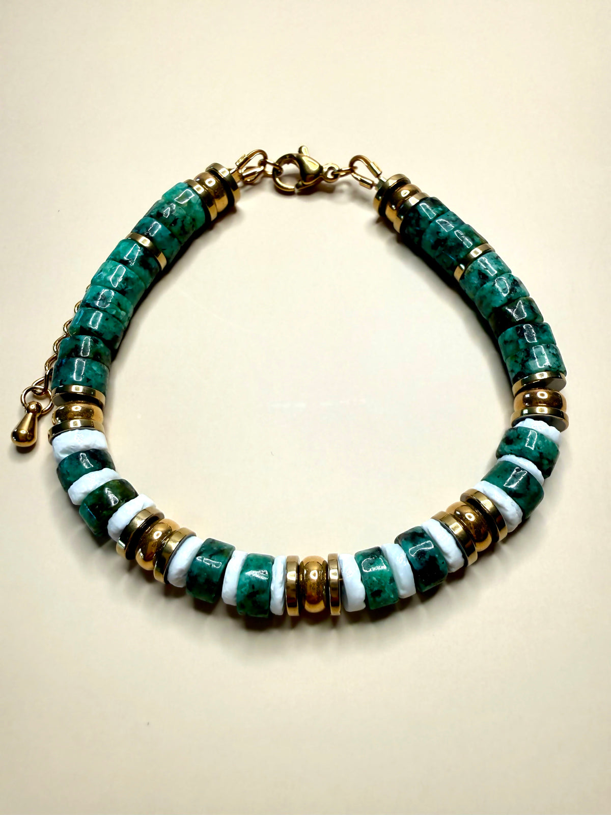 Bracelet CALYPSA — ELIA - turquoise & coquillage