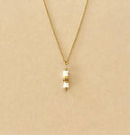 Collier pendentif Soléa - nacre & hématite