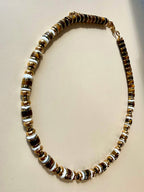 Collier SIENNA — DUNE – Œil de tigre & coquillage