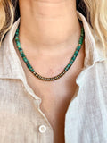 Collier CALYPSA – Turquoise africaine & hématite dorée