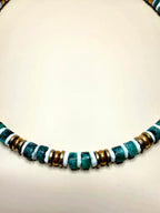 Collier CALYPSA — ELIA - turquoise & coquillage